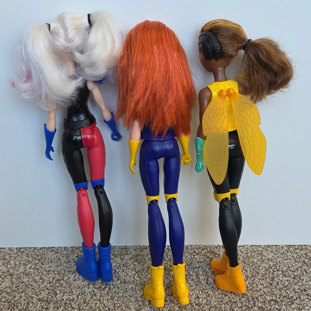 DC Superhero Action Doll Set - Harley Quinn, Bumblebee, Batgirl